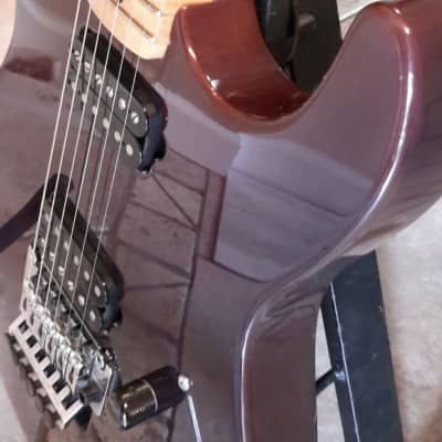 Fender License Parts Guitar.  Fender / Charvel , Strat 1990's Purple Front / Blue Back image 3