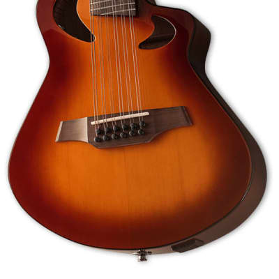 Veillette Avante Gryphon 12 String High Acoustic Electric Guitar Sunburst with Soft Case image 3