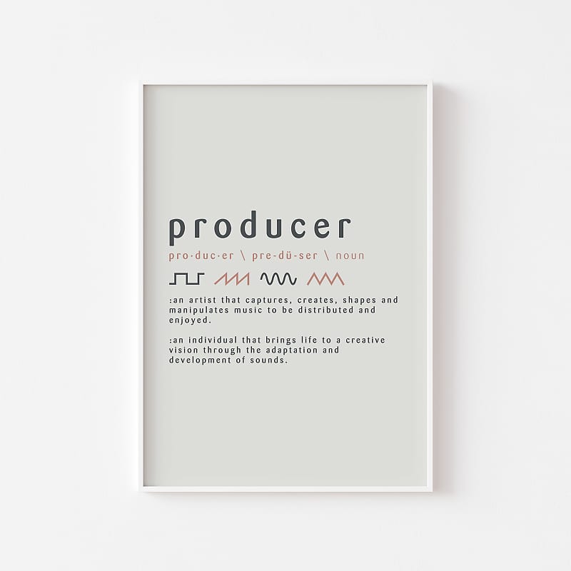 Producer Definition Print Music Producer Poster, Reverb UK