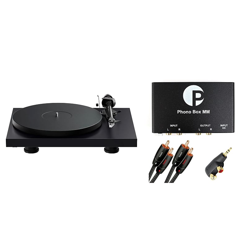 ProJect Debut EVO 2 Turntable Satin Black + PREAMP PACK Reverb