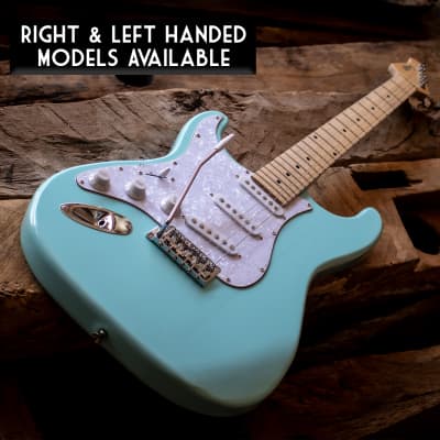 Sawtooth Left-Handed Sunburst ES Series Electric Guitar w/ Vanilla Cream Pickguard - Includes: Accessories, Amp & Gig Bag image 5