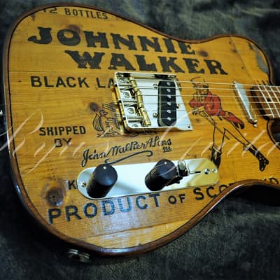 Walla Walla Guitar Company Maverick Vintage wood Johnnie Walker 2017 image 3