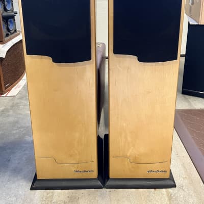 Wharfedale Emerald EM 95 2-Way Floor Speakers Oak Matching Serial #'s; Tested image 4
