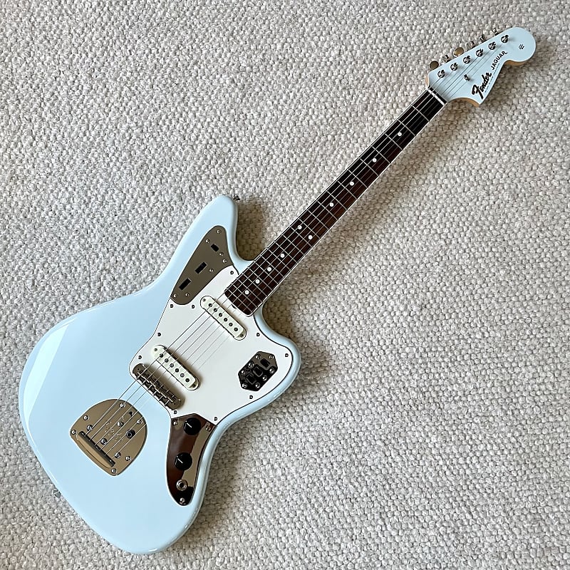 Fender Japan FSR Jaguar - Sonic Blue, matching headstock