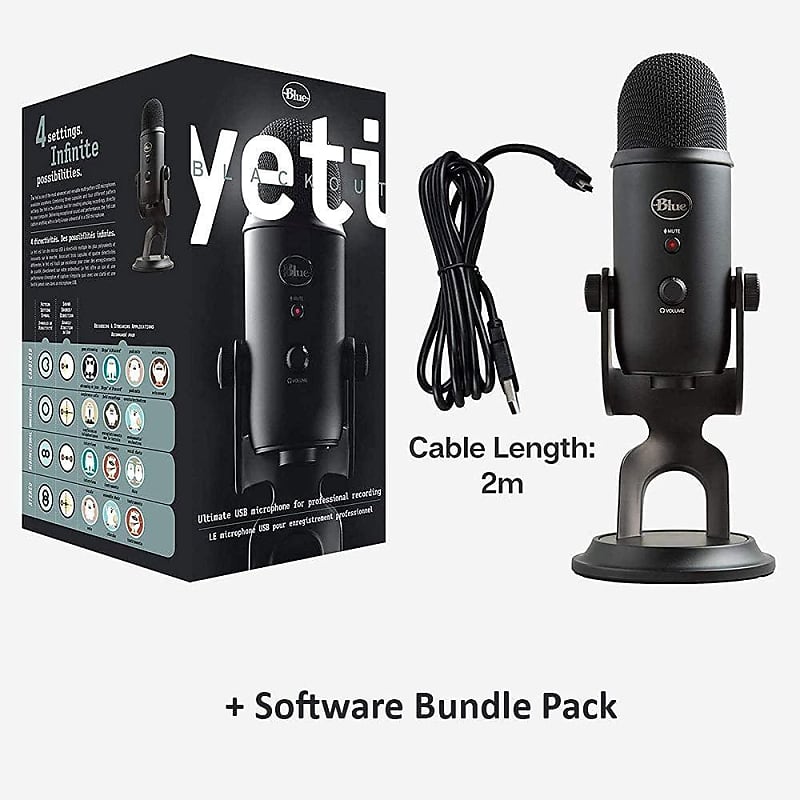  Blue Yeti Pro USB & XLR Microphone Plus Pack Bundle