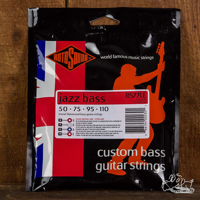 Rotosound RS77LE Jazz Bass 77 Flatwound Long Scale Bass Strings - 50-110 image 1