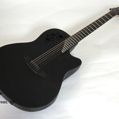 Ovation Elite Acoustic/Electric Guitar - Black Solid Spruce image 1