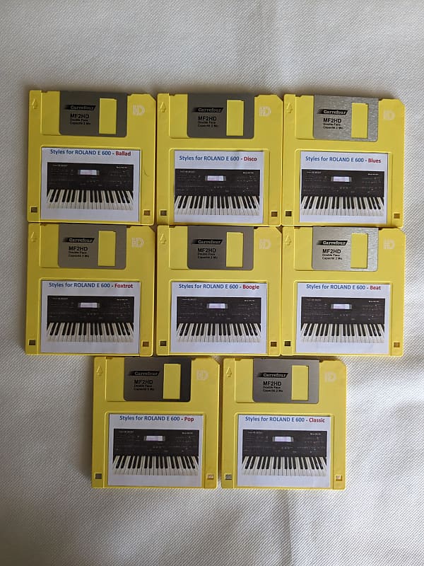 Roland E600 Keyboard Floppy Disk Styles Collection image 1