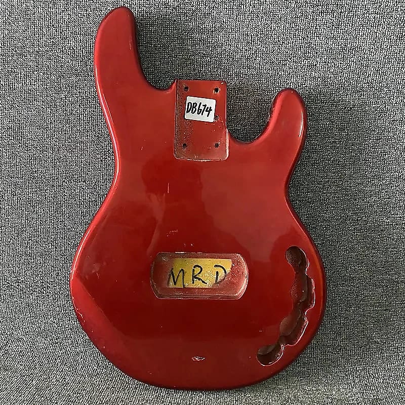 Metallic Red Basswood Bass Guitar Body DIY Project Reverb UK