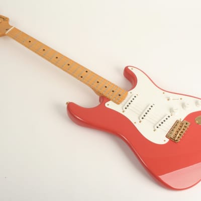 Fender Custom Shop 1955 Stratocaster DLX Closet Classic 1-Piece Maple Neck Faded Aged Fiesta Red CZ585601 image 10