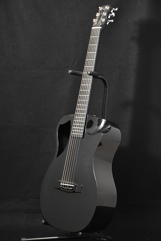 Journey Instruments OF660 Black collapsible/foldable carbon fiber acoustic guitar image 1