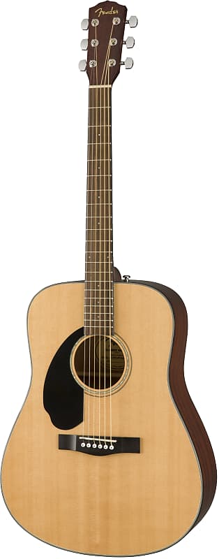 Fender CD-60S Solid Top Dreadnought Acoustic Guitar, Left Handed 