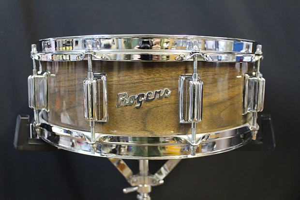 Rogers Dyna-Sonic 5x14" Wood Snare Drum with Beavertail Lugs 1960s image 4