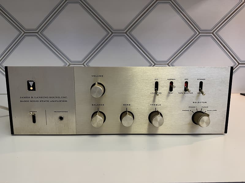 JBL SA-600 Solid State Amplifier 1966 - silver  			