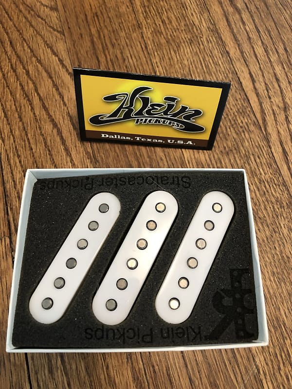 Klein Jazzy Cat Stratocaster Pickup Set - White - Big Dipper - John Mayer