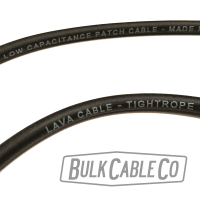 Lava Tightrope Black Pedal Board Cable - Sold In 100 Foot Lengths - 100' Bulk Solder-Less FX Cable image 3