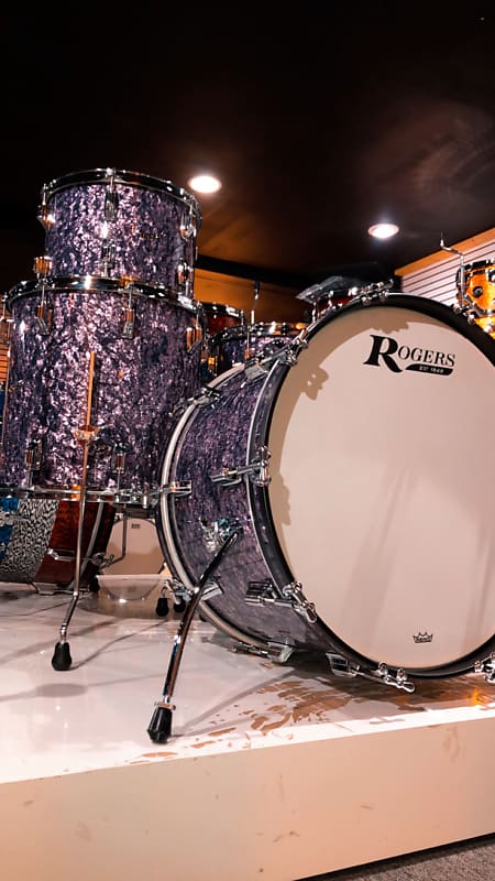 New 2023 Rogers USA Cleveland Series Drum Set 22 3pc Shell Pack in Purple  Diamo