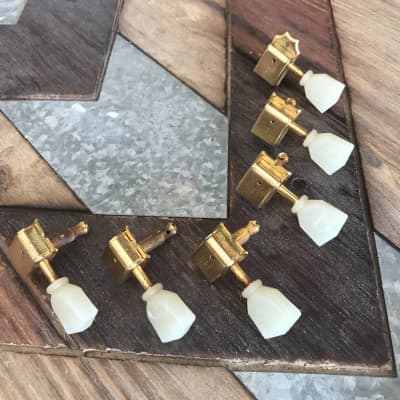 Real Life Relics Kluson Aged Gold Tuning Machines for Gibson Explorer KDE-6B-G image 3