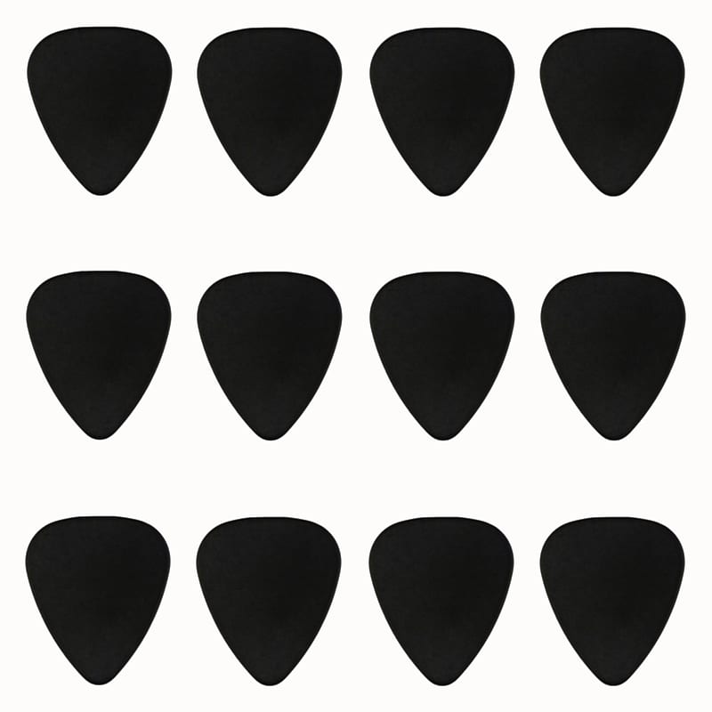Delrin Black Guitar Or Bass Pick - 1.5 mm Extra Heavy Gauge - 351 Shape - 12 Pack New image 1