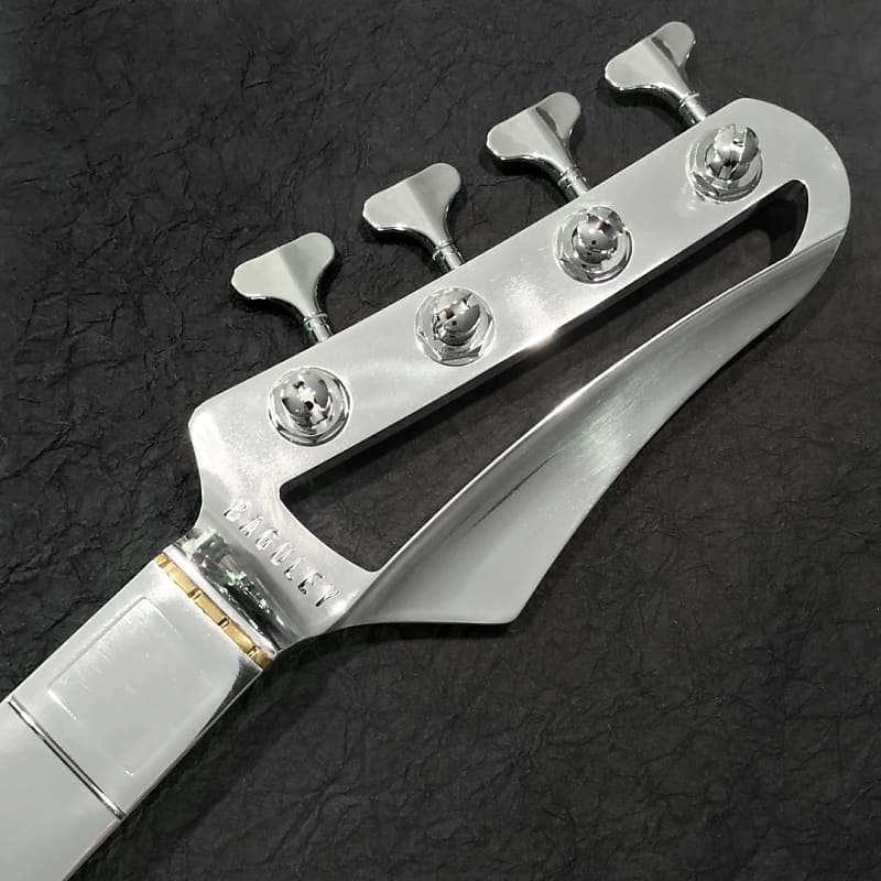 Baguley Aluminum Bass Guitar Neck - Polished Finish, Ghost Inlays