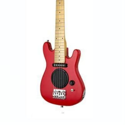 De Rosa GE30-AST-RD Built-In-Amp Kids Electric Guitar w/Gig Bag, Guitar Cable, Strings, Pick, Strap & 9V Battery image 2