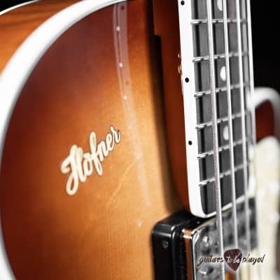 Hofner H500/2-0 1965 Reissue Club Bass w/ Case –Antique Brown Sunburst (B-Stock) image 9