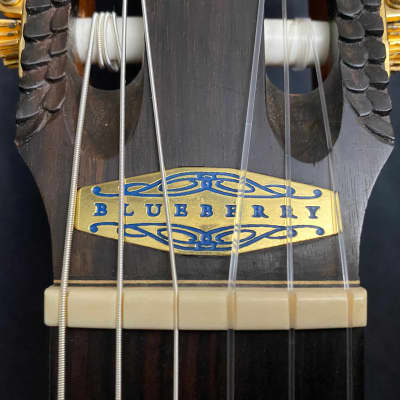 Blueberry Custom Classical Guitar with Tiki Carvings image 8
