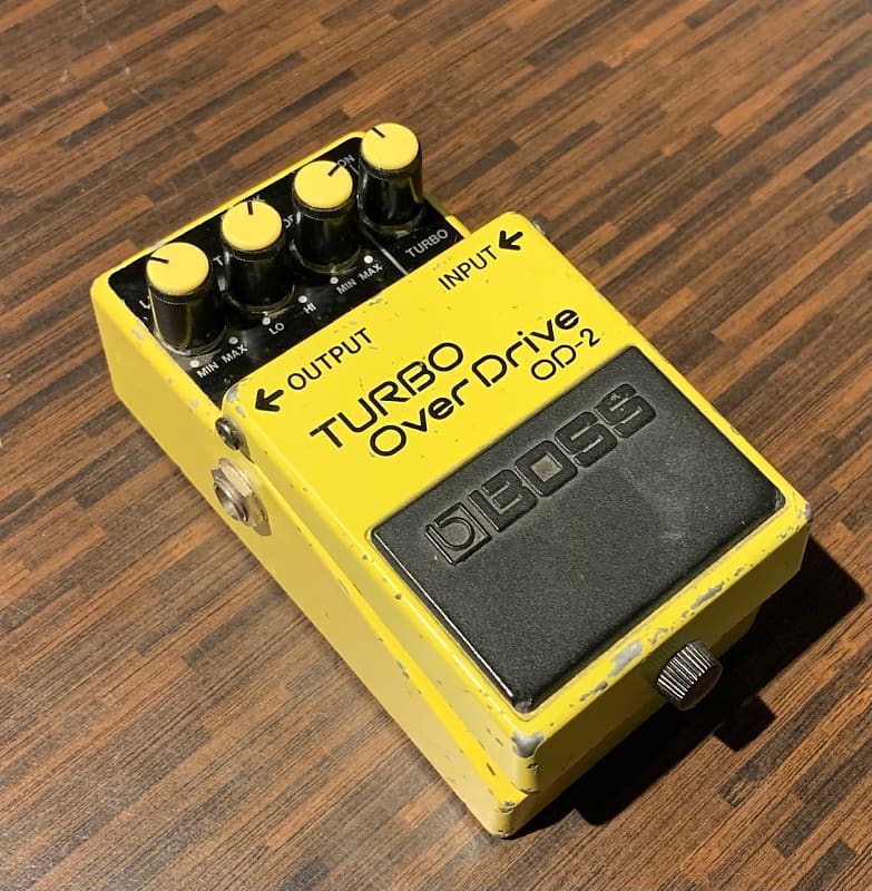 Boss OD2 Turbo Overdrive Made in Japan black label 1980s