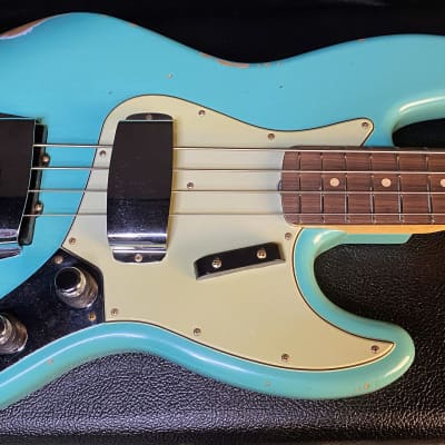 Mint! 2023 Fender Custom Shop 60 Jazz Bass Relic Aged Seafoam Green Stack Knob Chrome Hardware 9.5lbs image 1