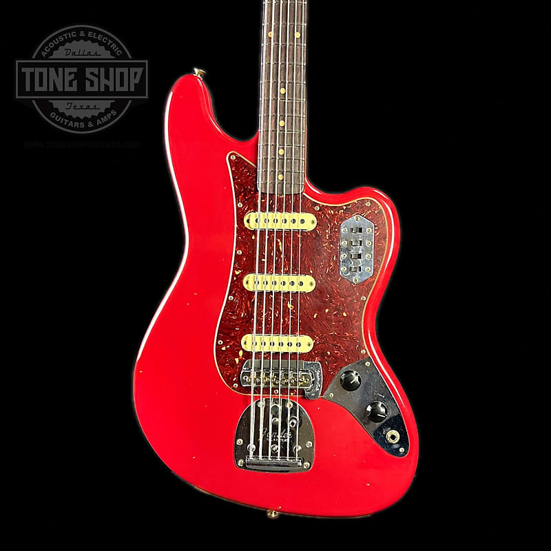 Mint Fender Custom Shop Limited Edition Bass VI Journeyman Relic Aged Dakota Red w/case image 1
