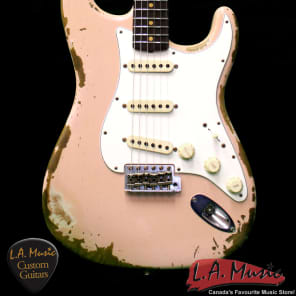 Fender Custom Shop L-Series 1964 Stratocaster Super Heavy Relic Shell Pink Rosewood 9231990856 - Serial Number - L11388 image 5