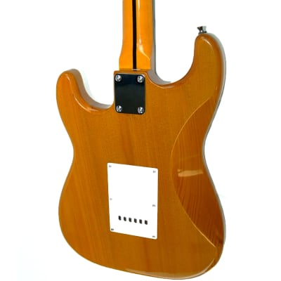 Oscar Schmidt OS-300-NH Double Cutaway Solid-Body Electric Guitar, Natural image 3