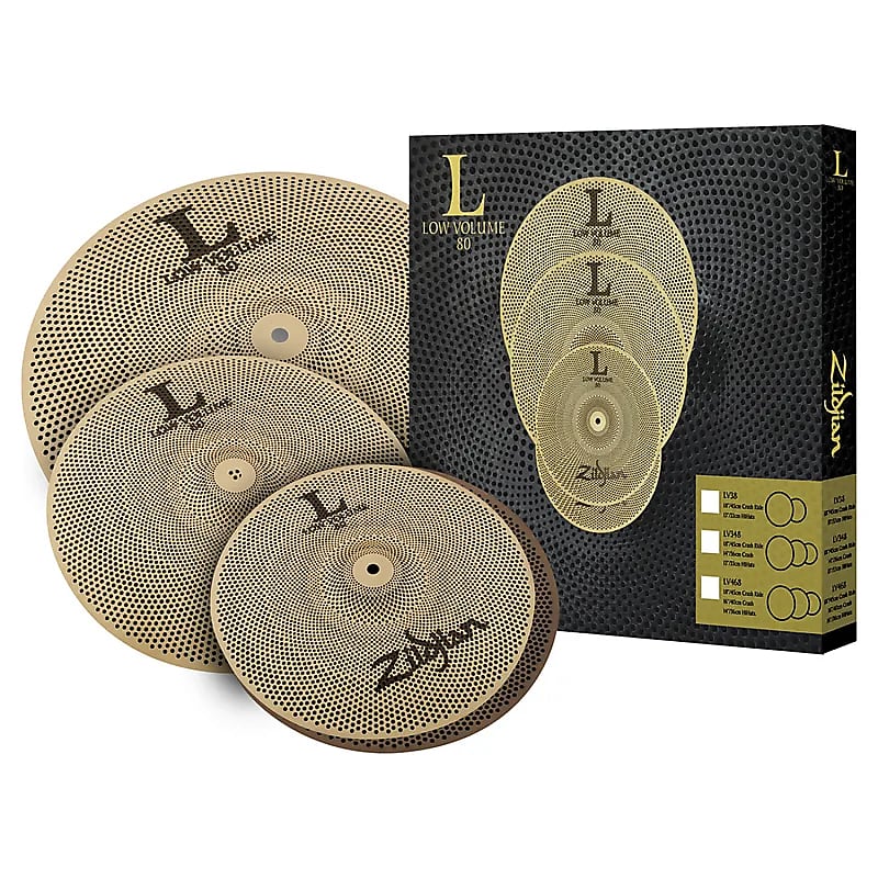 Zildjian LV348 L80 Low Volume Box Set 13/14/18" Cymbal Pack image 1