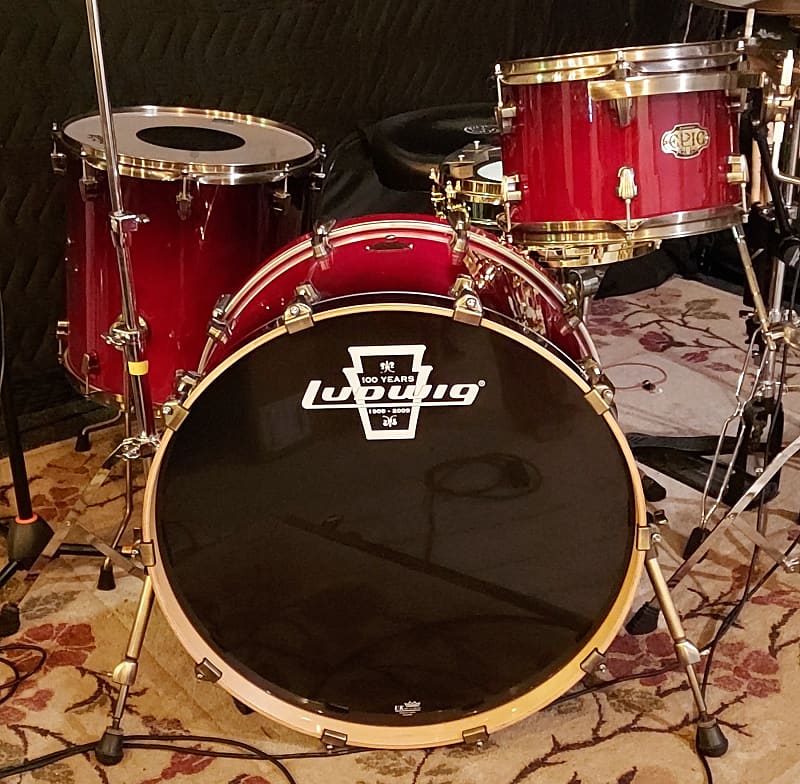 Ludwig Epic 12/14/24 Shell Pack 2009 - Red Fade | Reverb