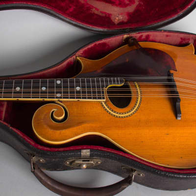 Gibson  F-4 Carved Top Mandolin (1911), ser. #14487, original black hard shell case. image 14