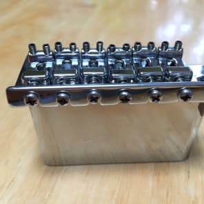 Vintage Solid-Copper Strat Style 6 Screw Synchronized Tremolo Bridge made by Tokai S.T.C. image 7
