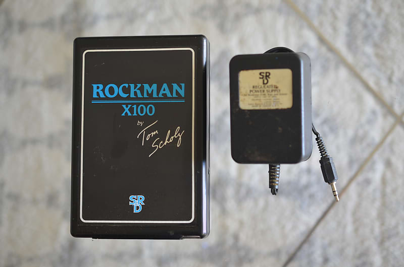 Rockman X100 Tom Scholz Vintage Headphone Guitar Effects & Amplifer w/  adapter 1980s Black