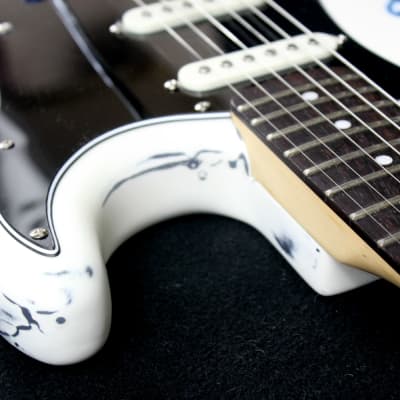 Custom Painted and Upgraded Fender Squier Bullet Strat Series - Aged and Worn with Custom Graphics image 15