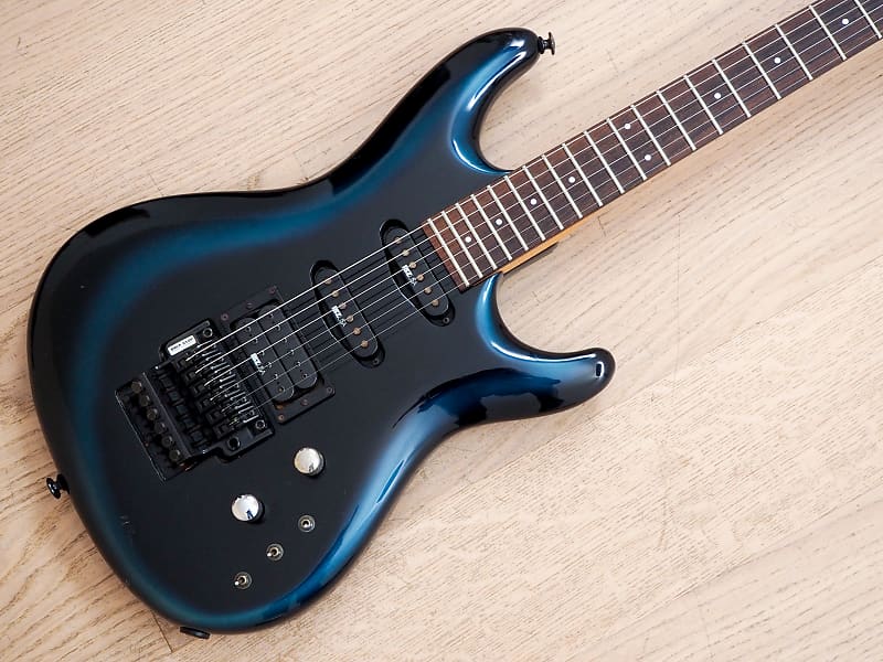 1987 Ibanez PRO540R Radius Series HSS Electric Guitar Blue