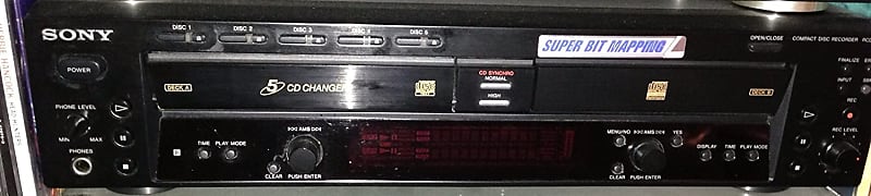 Sony RCD-W50C 5 CD Changer with 1 CD-R/RW Recorder Black image 1