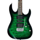 Ibanez GRX70QATEB GIO RX Series Electric Guitar Transparent Emerald Green Burst
