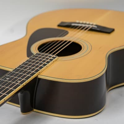 Yamaha FG-202 Nippon Gakki Orange Label Acoustic Guitar with Case - Natural image 9