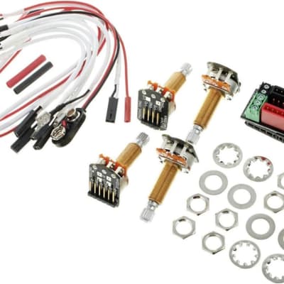EMG 1 or 2 Pickups HZ (PASSIVE) Conversion Wiring Kit Long Shaft image 1