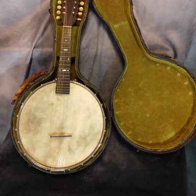 Unbranded Mandolin-Banjo 8 String "Banjolin" 1940s? - Natural image 1