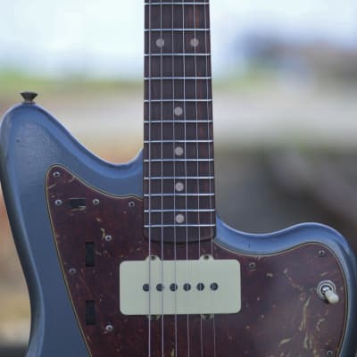 Fender Custom Shop '66 Jazzmaster Journeyman Relic - Charcoal frost Metallic Over Chocolate 3-Tone Sunburst image 3