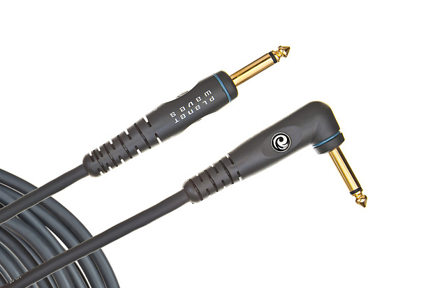 Planet Waves Custom Series Instrument Cable,  Right Angle, 20 feet image 1