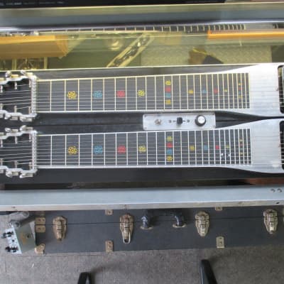 1968 Emmons D 10  Double Neck Push Pull Steel Guitar  8 Pedals 6 Knee Levers image 13