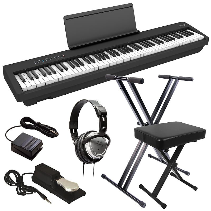 Roland Fp 30x Digital Piano Black Key Essentials Bundle Reverb 0232