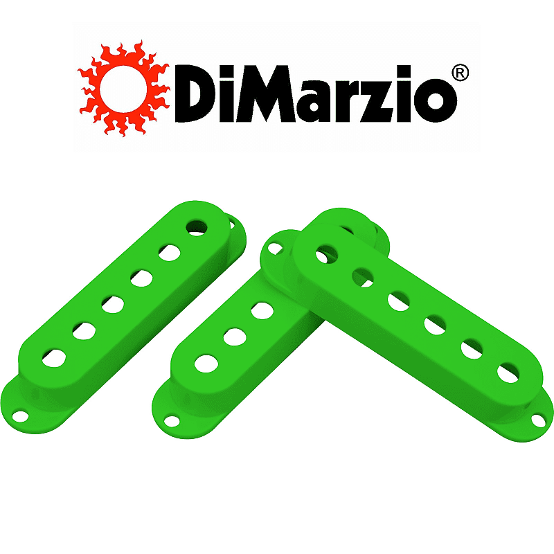NEW DiMarzio DM2001 Strat Pickup Covers (3) Fits HS, Area, FS-1 & SDS-1 - GREEN image 1