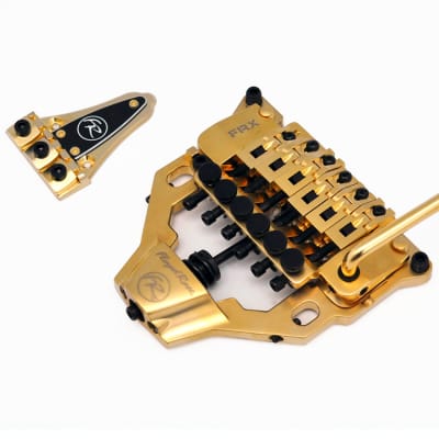 Floyd Rose FRX Top Mount Tremolo Kit Satin Gold with locking nut FRTX03000S image 1